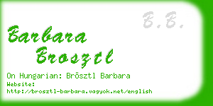 barbara brosztl business card